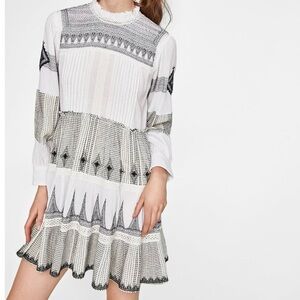 Zara embroidered mini